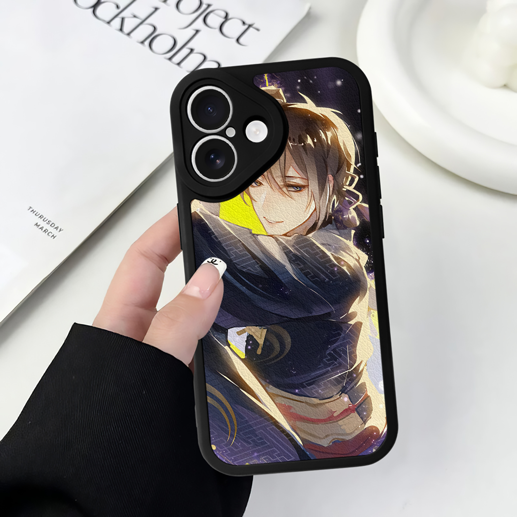 （画像用） 刀剣乱舞 Touken Ranbu 【iPhone 16シリーズ対応】シリコンスマホケース（レザー調） 材質：シリコン